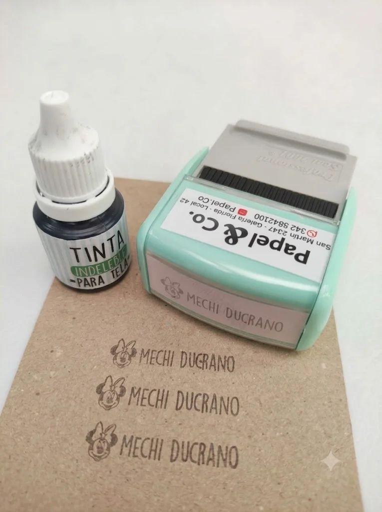 SELLO AUTOMÁTICO para tela + repuesto tinta indeleble