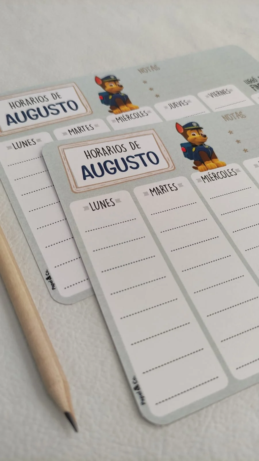 ORGANIZADOR de HORARIOS x2 unidades
