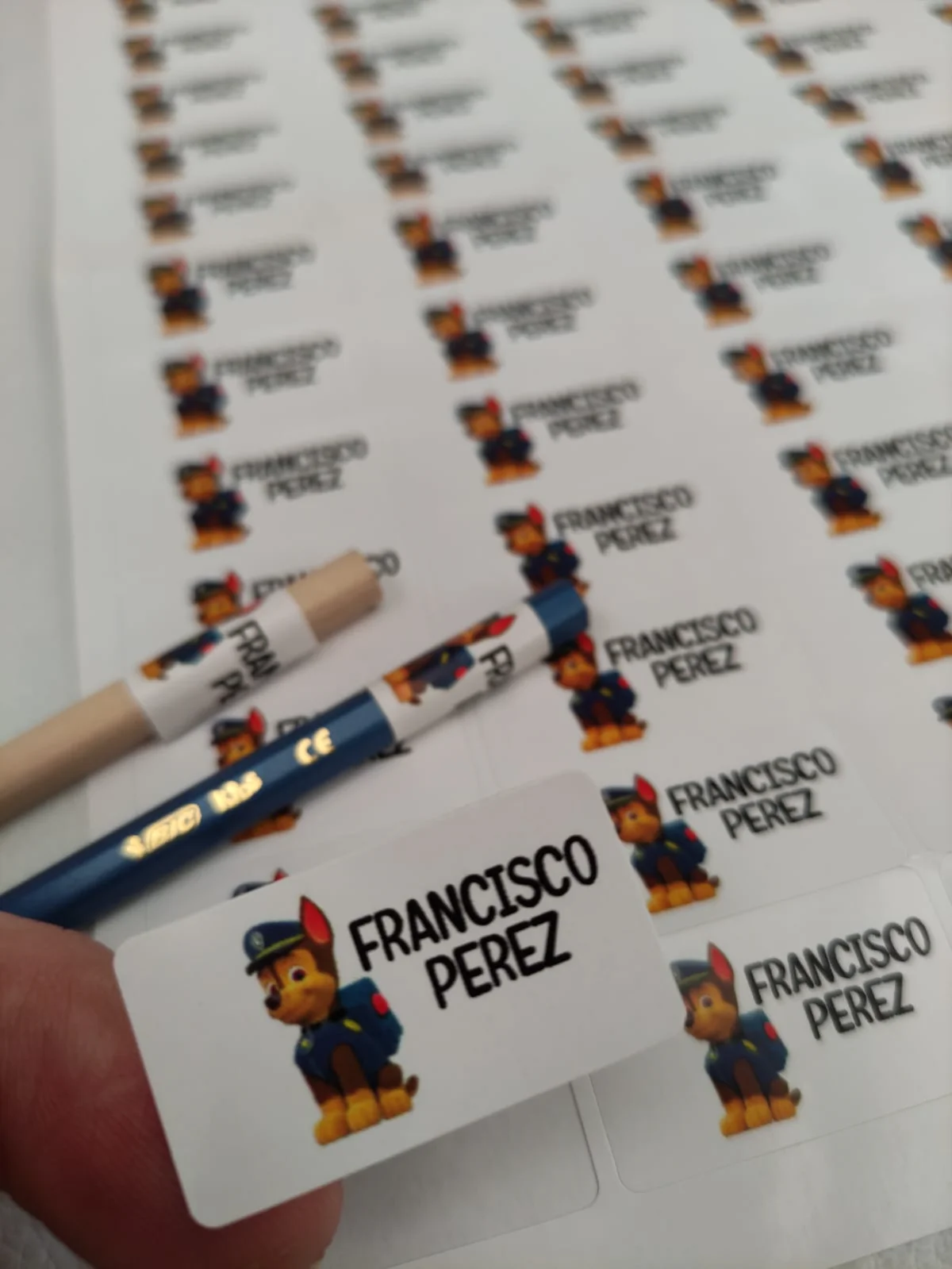STICKERS PARA LÁPICES x65 unidades
