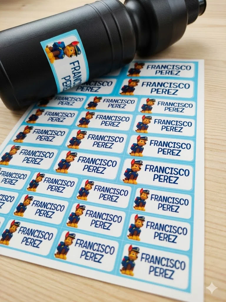 STICKERS DE VINILO BLANCO x28 - Resistentes al agua